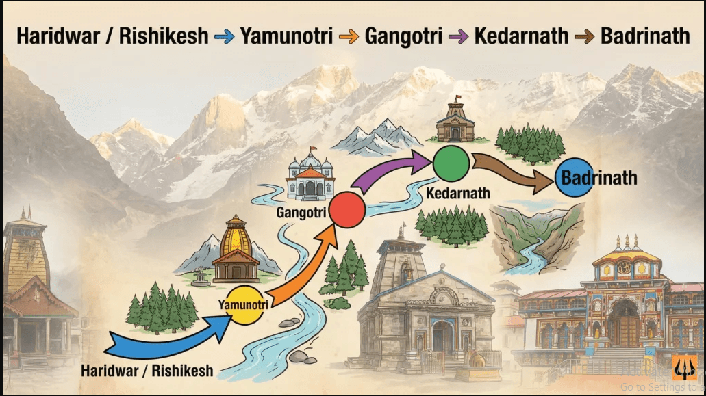 Char Dham Yatra — 14 Sacred Days from Haridwar